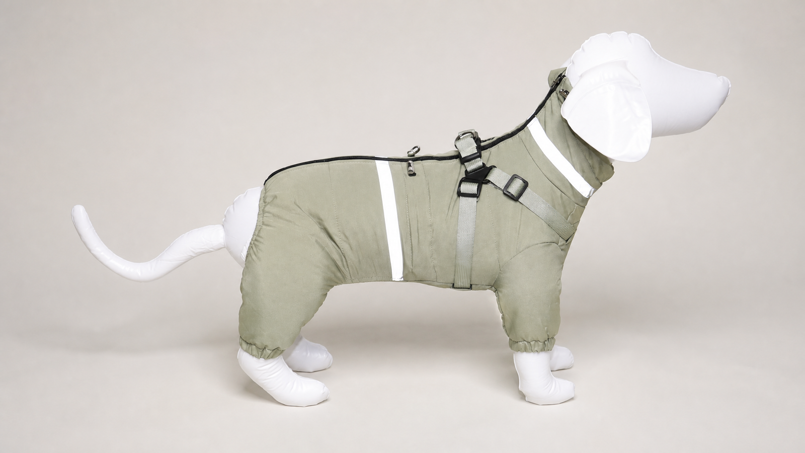 New Development: Full-Body Pet Coat with Integrated Harness and Reflective Trim