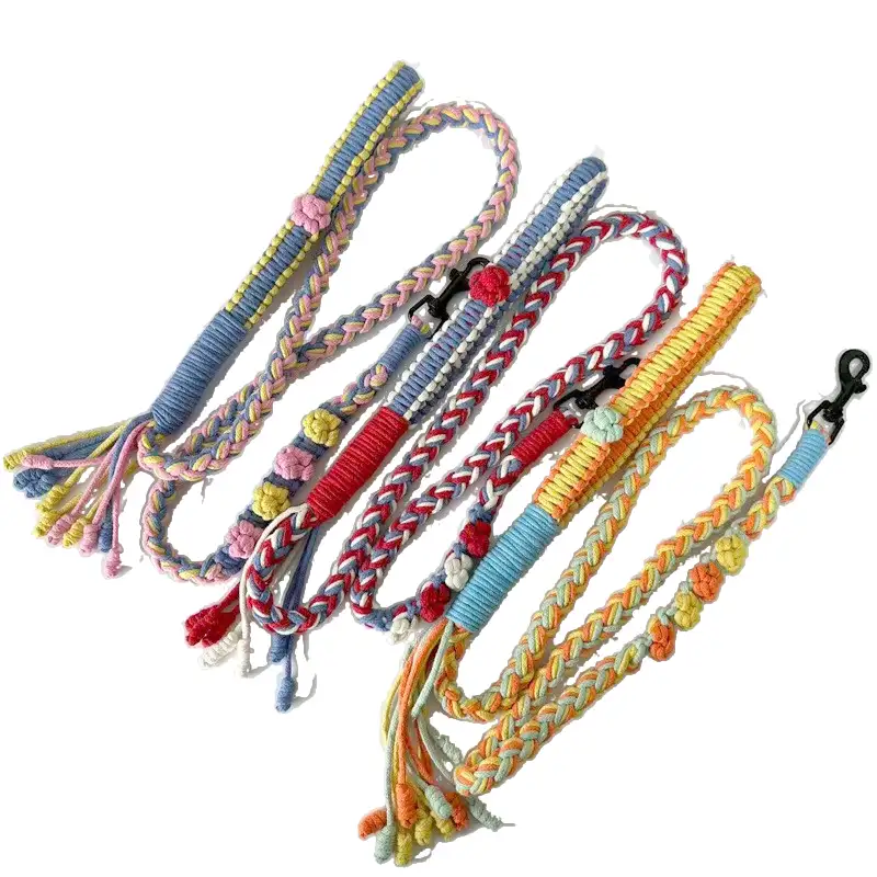 Bohemian Tassel Dog Leash Handmade