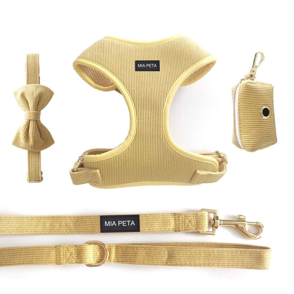 Mesh Lined Corduroy Dog Harness