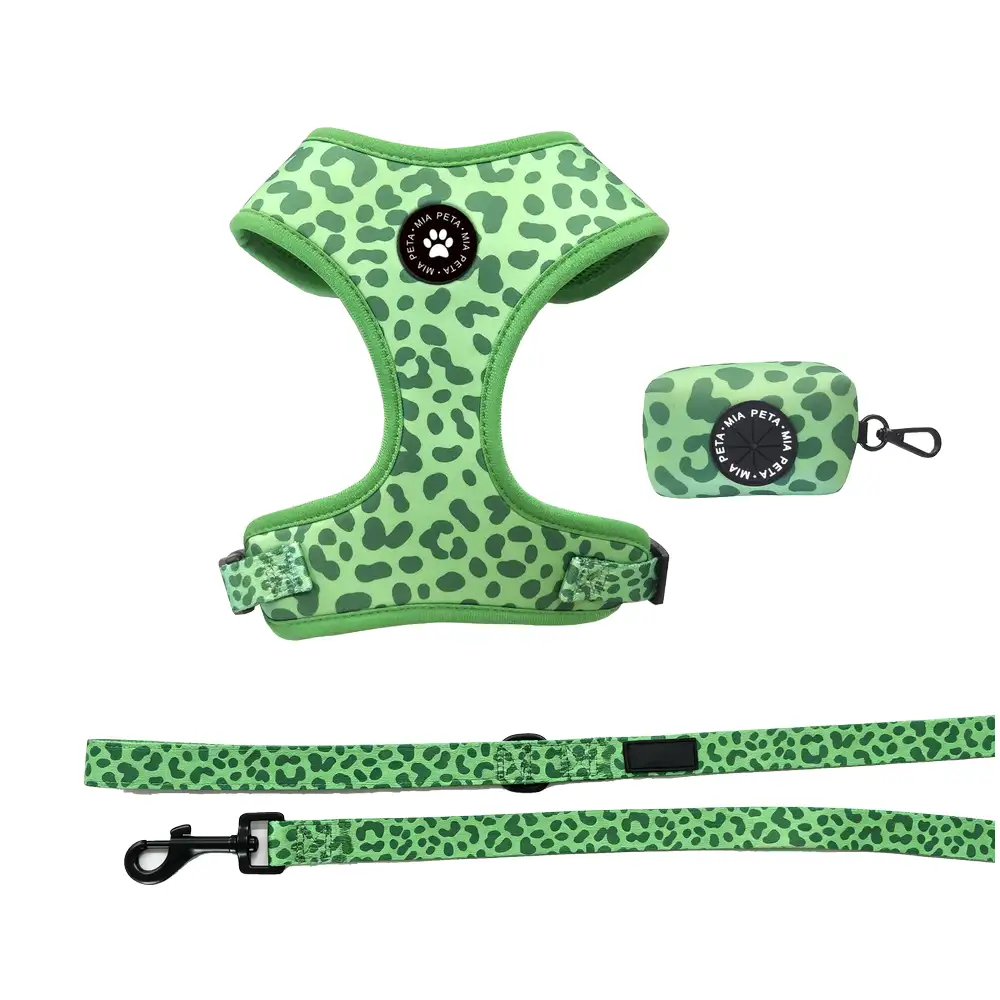 Leopard Print Padded Dog Harness