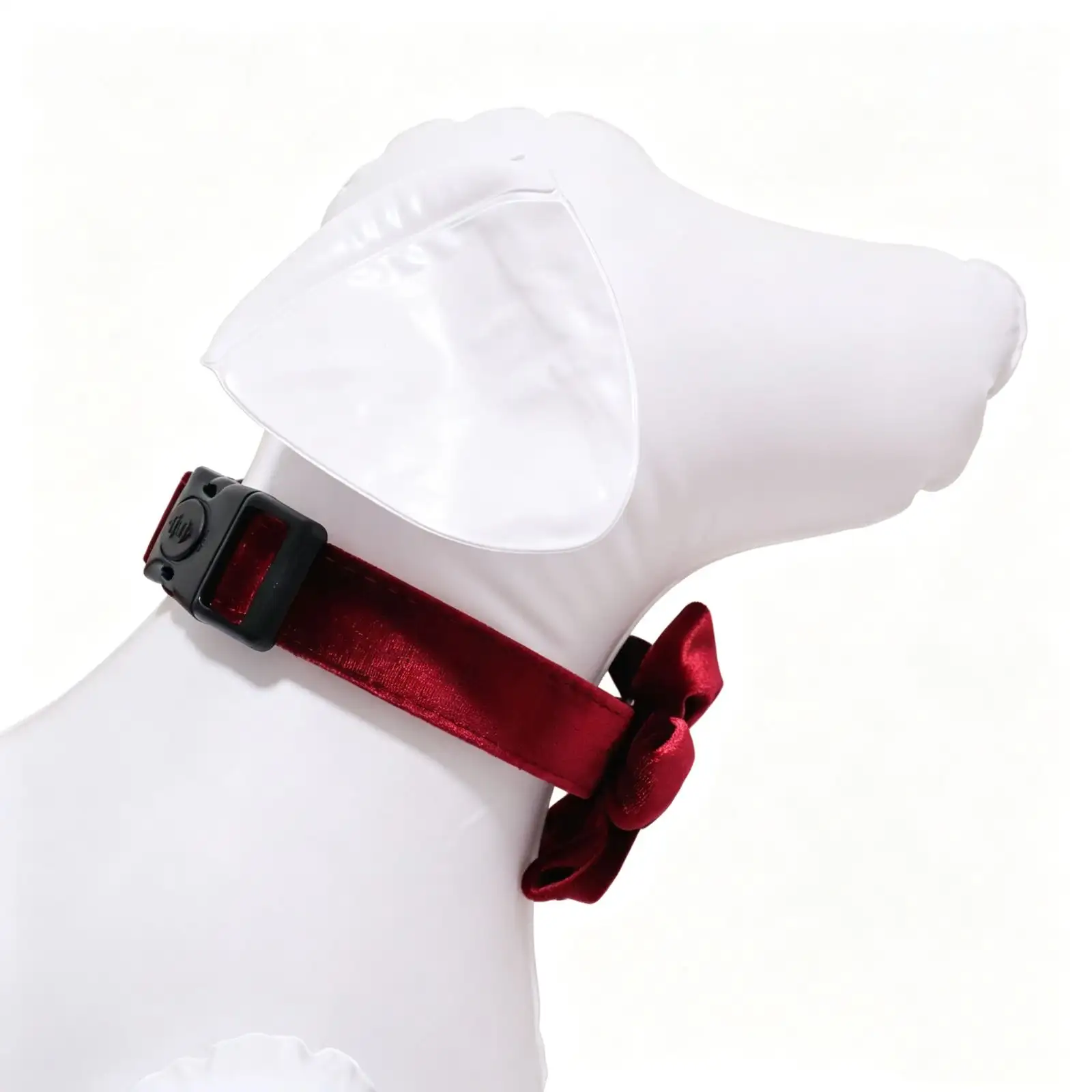 Red Velvet Bow Dog Collar